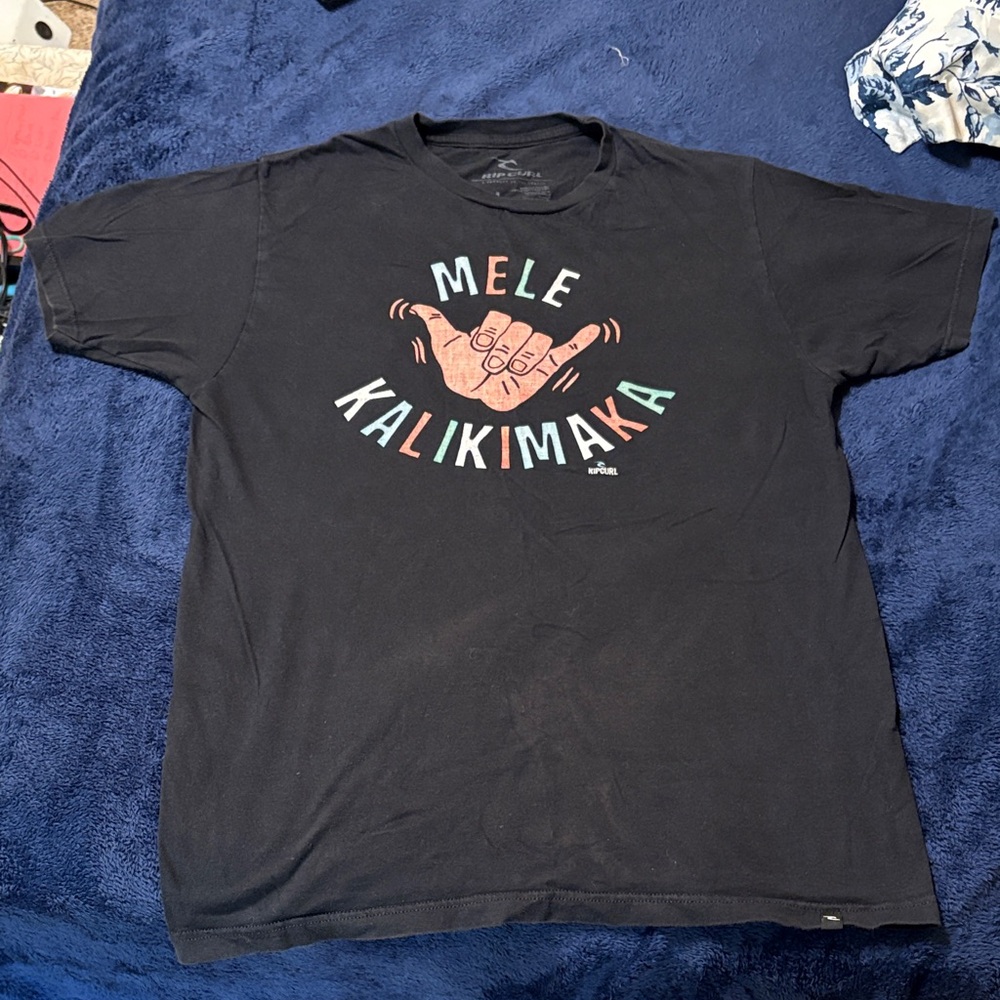 Rip Curl Black Mele Kalikimaka Tee
